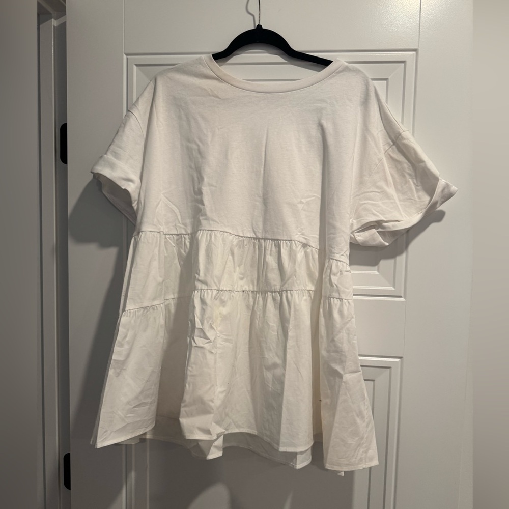 Twinset peplum pleated top
